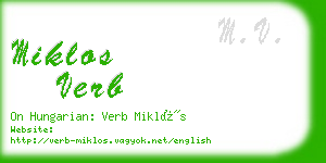 miklos verb business card